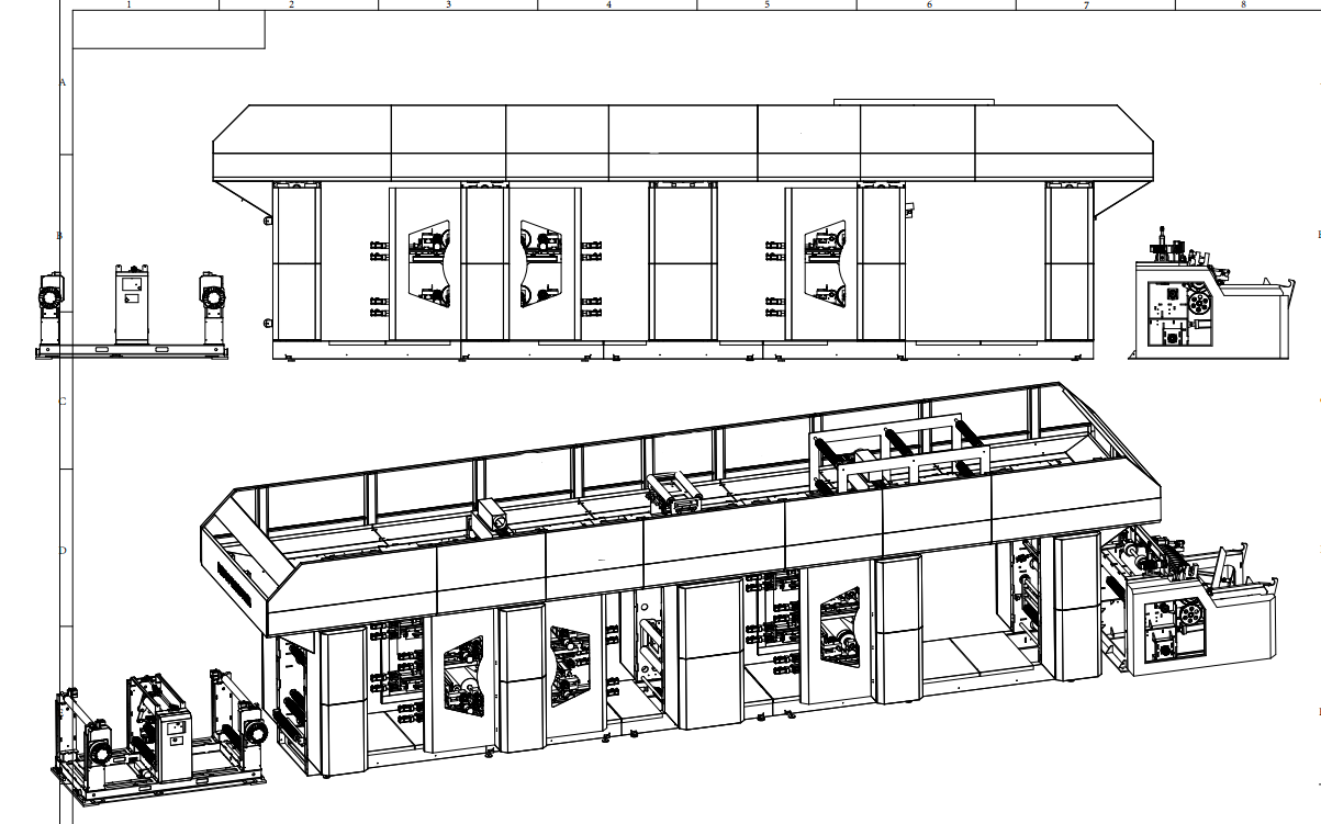 Macchina da stampa flexo ad asse elettronico intelligente